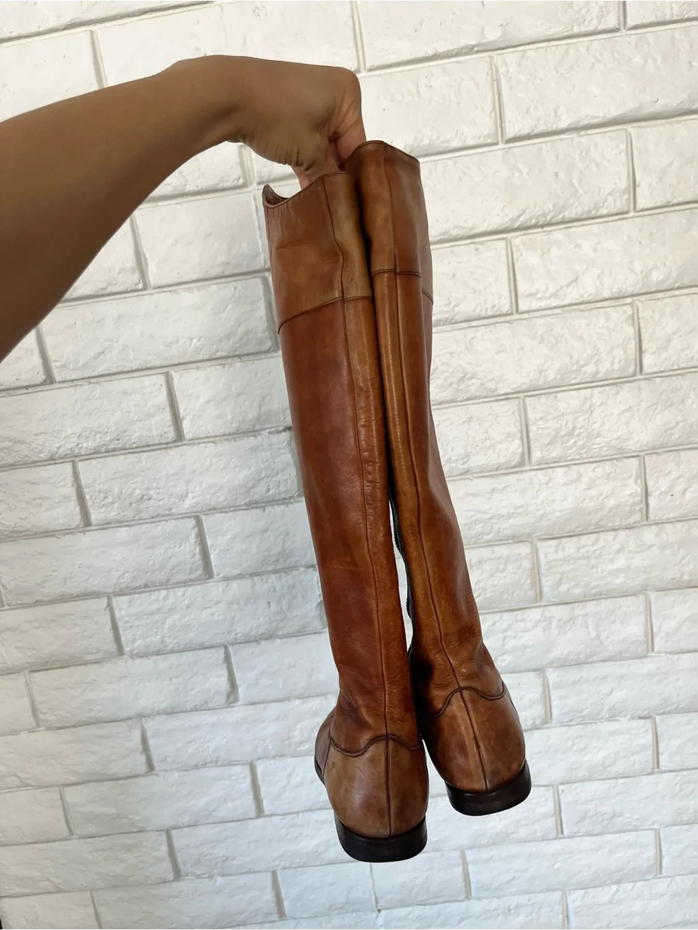Cole Haan Nike Air Over the Knee Riding Boot Cognac Size 8.5